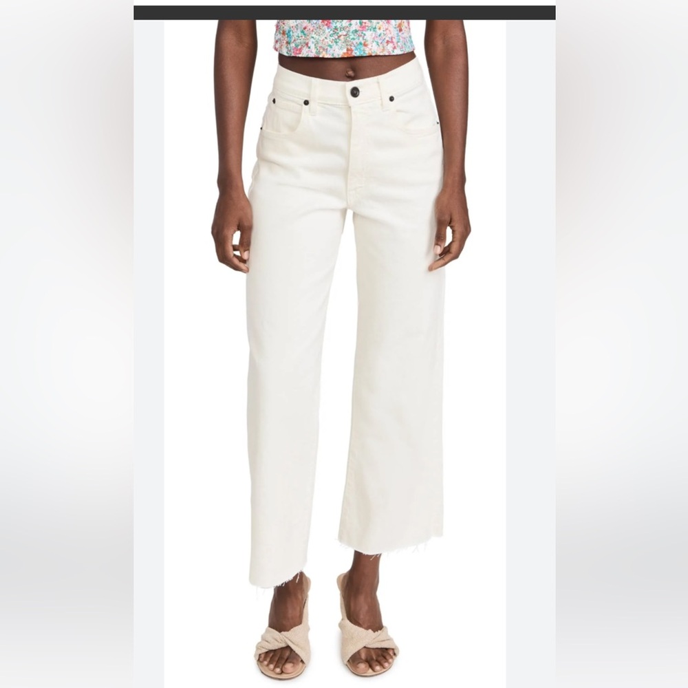 SLVRLAKE GRACE CROP Cream jeans NWT Sz 26 raw hem NEVER WORN!